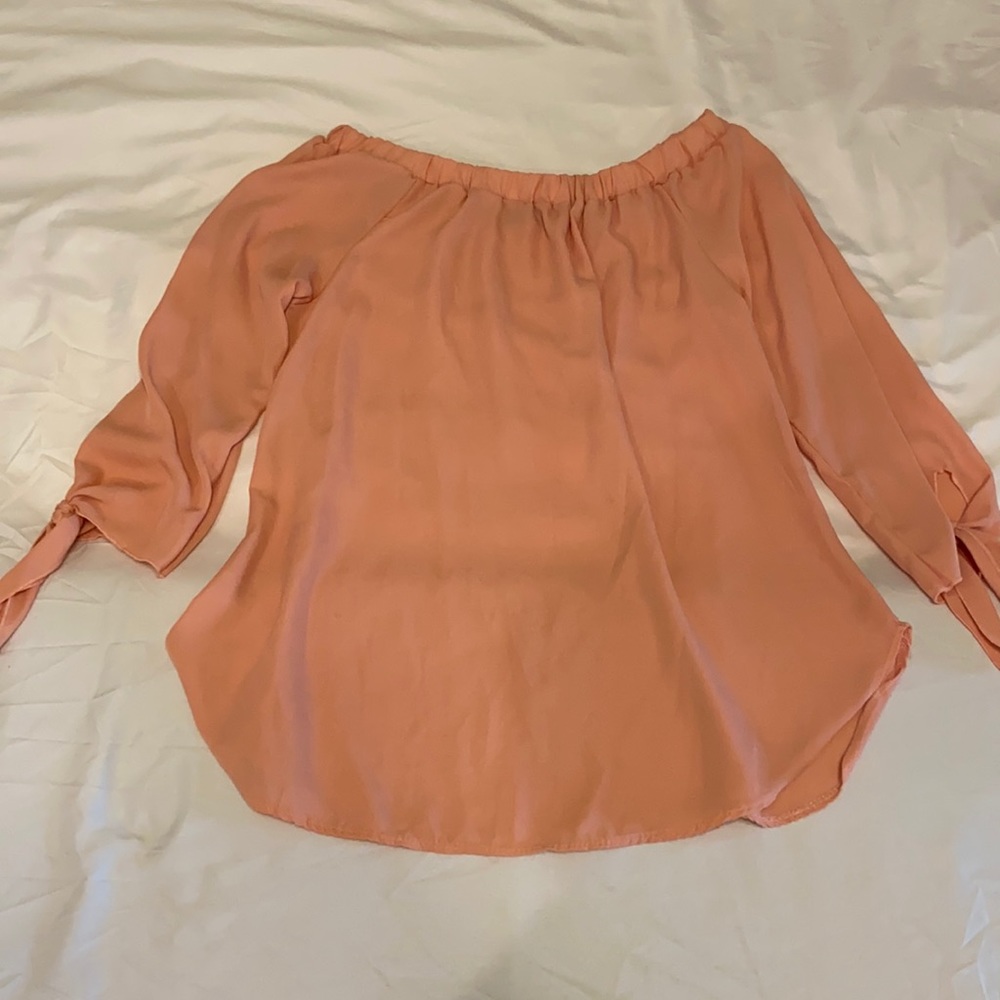 Peachy/Pink Off The Shoulder Top